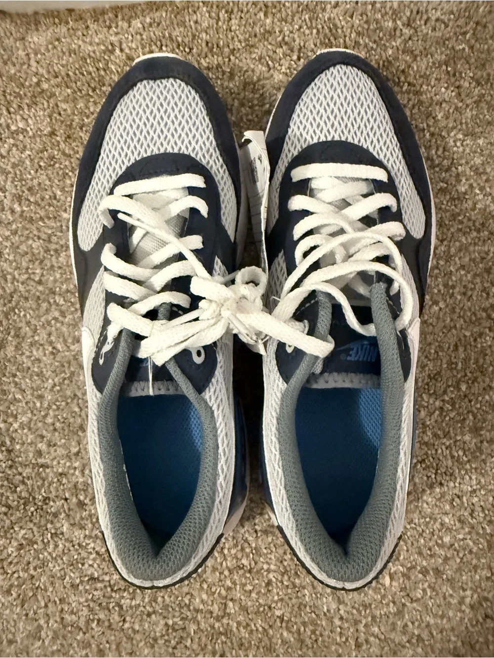 Nike Kids Navy White Blue Air Max Mesh Sneakers